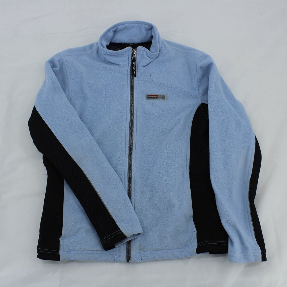 Karbon Women’s Full Zip Polar Fleece Jacket - Blue & Black -‎ Size S